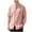 Pink, variant on Brglopf Men's Cotton Linen Shirts Long Sleeve Button Down Shirt Vintage Banded Collar Casual Summer Beach Shirts Army Green 3XL