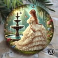 thumbnail image 3 of HELLOYOUNG Elegant Victorian Lady Garden Iron Wall Decor, Durable Outdoor Metal Plaque for Home Cafe Patio, Easy To Hang 2D Classic Art for Living Room Bedroom Kitchen Bathroom House, 3 of 5