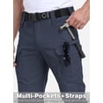 thumbnail image 4 of NAVEKULL Men's Cotton Flex Cargo Pants Lightweight Stretch Work Pants Durable Outdoor Hiking Trousers With 15 Pockets, 4 of 8