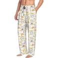 thumbnail image 2 of Uemuo Rabbit And Milk Tea Pattern Men's Wide Leg Palazzo Lounge Pants with Pockets Light Weight Loose Comfy Casual Pajama Pants-X-Large, 2 of 9