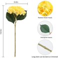 thumbnail image 5 of 5 piezas de hortensias artificiales, ramo de hortensias, adecuado para bodas, hogar, hotel, decoración de fiestas, arreglos florales amarillos, 5 of 5