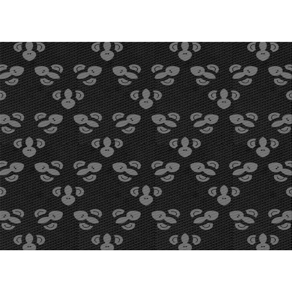 Ahgly Company Indoor Rectangle Patterned Night Black Area Rugs, 5' x 8'