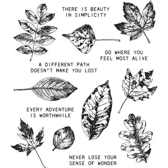 Tim Holtz Cling Stamps 7"X8.5"-Nature's Wonder