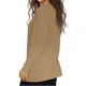 thumbnail image 5 of Xuyuer Women's V-Neck Long Sleeve Slim Drape Hem Solid Color Casual Blouse, Flowy T-Shirt Top for Business Casual, Dinner Dates and Elegant Daily Fashion, 5 of 5