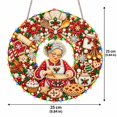 thumbnail image 3 of Christmas Diamond Art Kits For Adults Diy Christmas Diamond Painting Wreath Ornament With Led Lights,Pearl Art Hanging Christmas Decorations For Home Decor(9.84"), 3 of 4