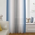 thumbnail image 6 of Blue Grey Sheer Curtains 63 Inches Long, Gray Farmhouse Modern Rustic Light Filering Curtains, Breathable Simi Curtain Privacy Drapes for Living Room Bedroom Lightweight Window Treatment, 6 of 9