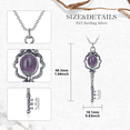 thumbnail image 4 of Key Neckalce for Women 925 Sterling Silver Amethyst Key Pendant Jewelry Birthday Gift, 4 of 7