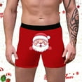 thumbnail image 2 of Funny Boxers for Men Funny Novelty 3D Print Xmas Underwear Snowman Reindeer Graphic Holiday Shorts Men's Fashion, B01 Red, Size XXXL, 2 of 4