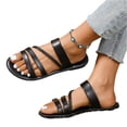 thumbnail image 2 of Willtoo Women's Strappy Slide Flat Sandal Comfortable Open Toe Summer Beach Vacation Shoes Dress Cute Slip On Braided Sandals, 2 of 5