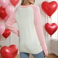 thumbnail image 4 of Aueoeo Cute Heart Sweater For Women Fashion Print Valentine Romantic Knitted Top Casual Crewneck Long Sleeve Sweaters Pullover, 4 of 9