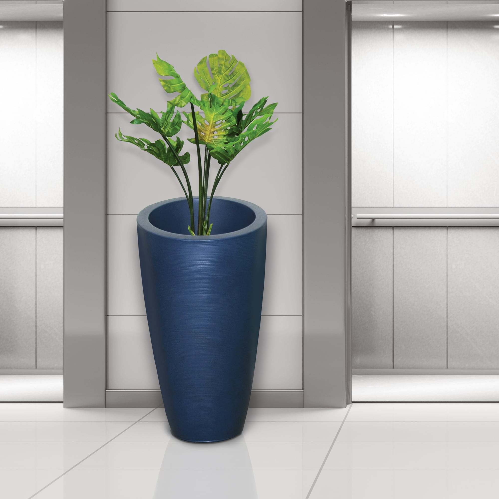 Modesto 42in Tall Planter Neptune Blue by Mayne Inc.