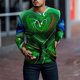 thumbnail image 5 of Camiseta de todos los días unisex para hombre Camiseta informal de manga larga con estampado gráfico en 3D del día de San Patricio Pompotops  oipoqjl6680, 5 of 9