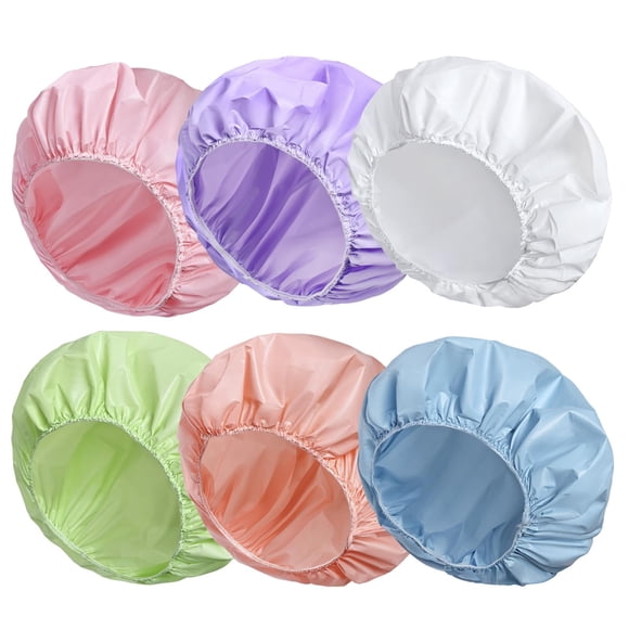 Gorros de ducha CHFONG, 6 unidades, para mujer, impermeables y reutilizables