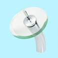 thumbnail image 2 of Chrome Waterfall Faucet 12" w/Clear Glass Disc and Supply Lines Brass Tap for Bathroom Basin Sink| Renovators Supply, 2 of 7