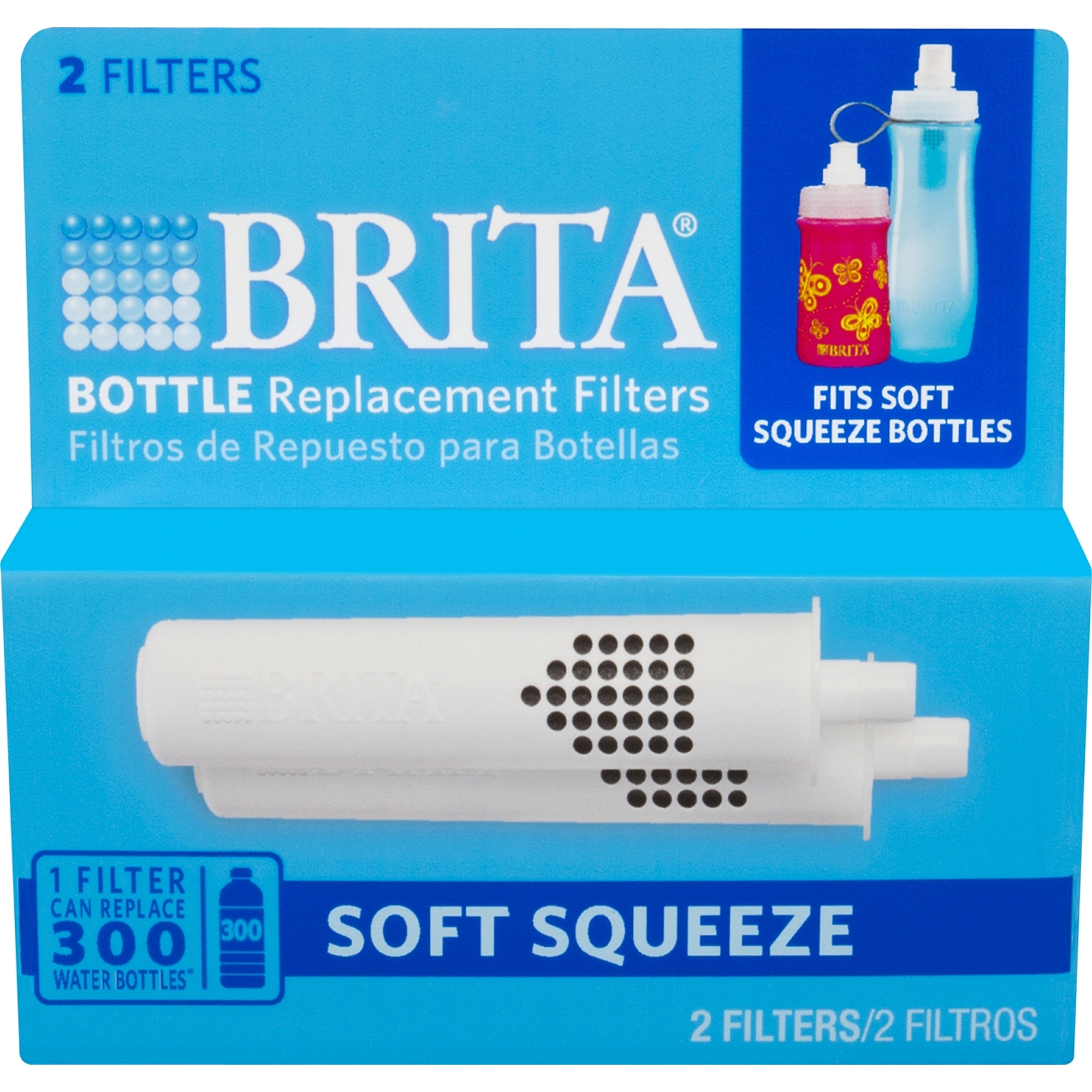 Brita Soft Squeeze Water Filter Bottle Replacement Filters, 2 Count - image 2 of 2