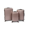 iFLY Hardside Fibertech Textured Luggage 3 piece set, Rose Gold