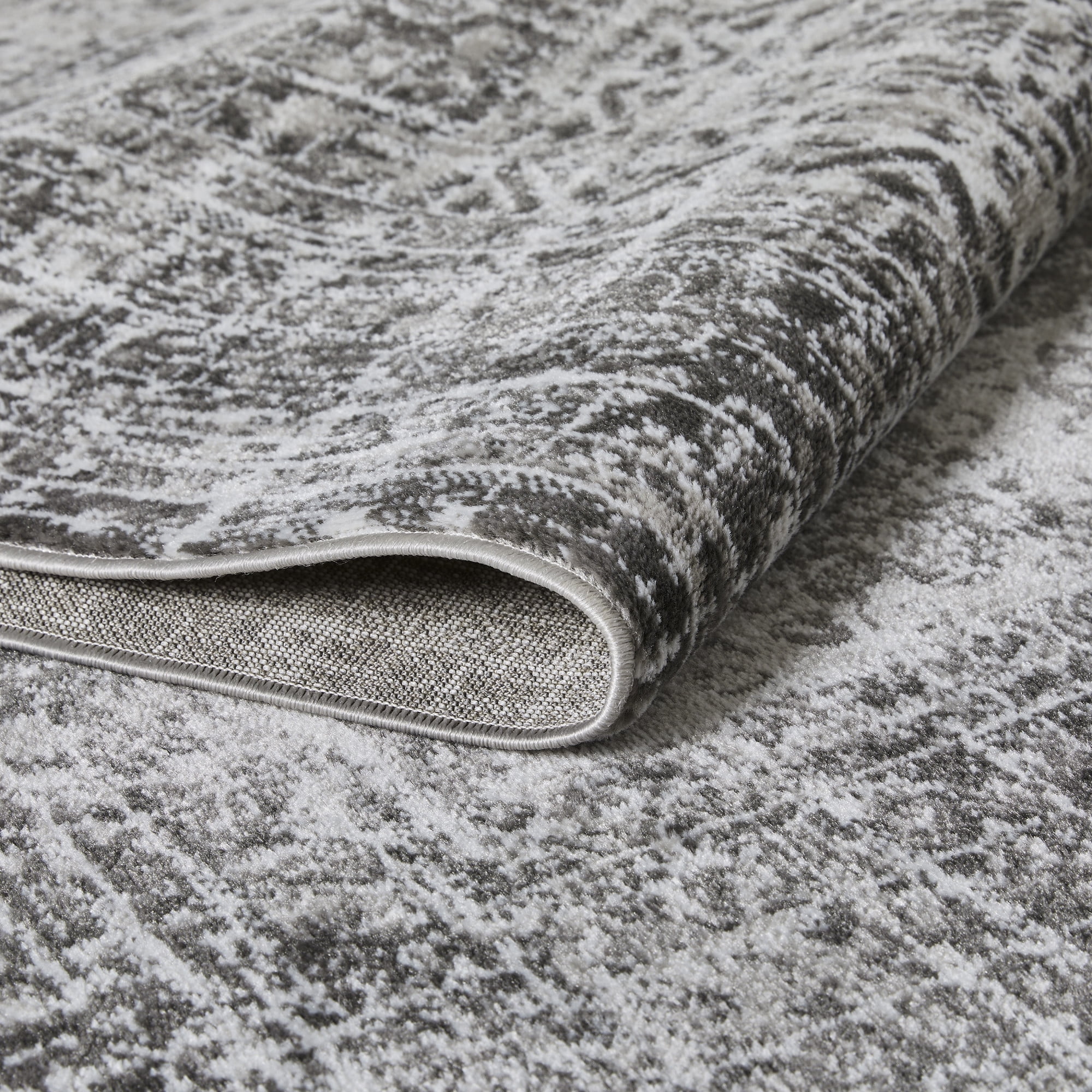 Loomaknoti Rhane Aberd 2' x 7' Gray Oriental Indoor Polypropylene runner rug