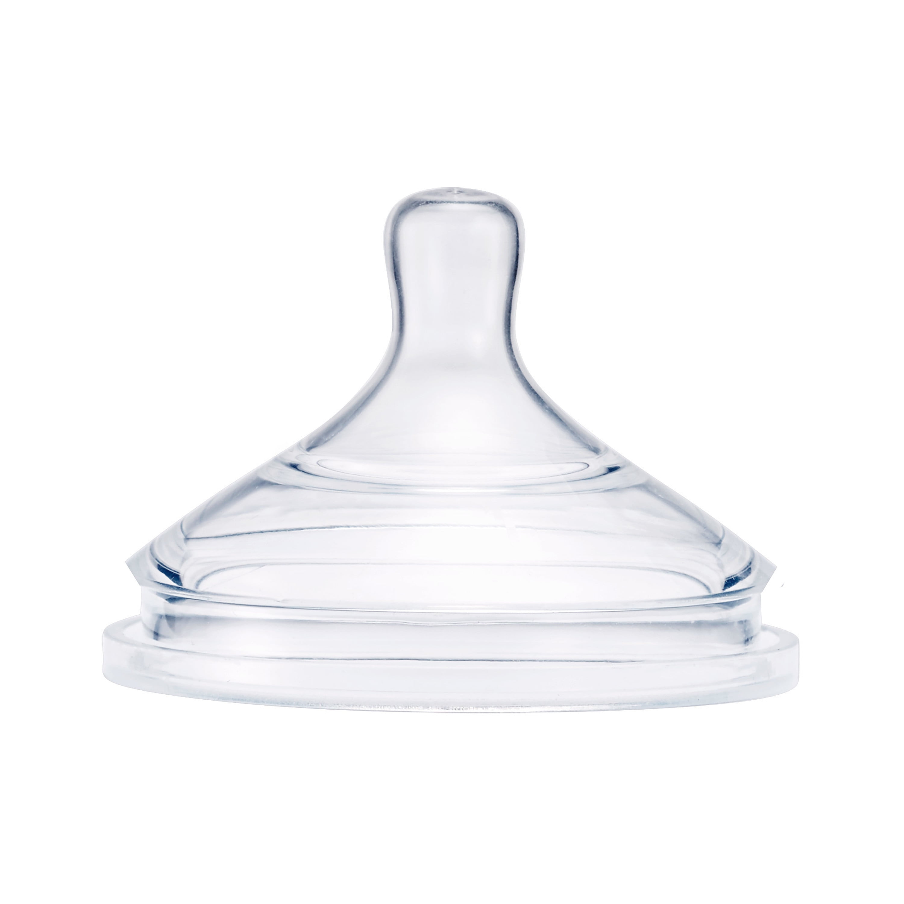 Boon Nursh Silicone Replacement Nipple, Air-Free Feeding, Stage 1 Slow Flow, Birth and Up, 3 Pack