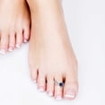 thumbnail image 2 of 925 Sterling Silver Lapis Lazuli Gemstone Handmade Adjustable Toe Ring, 2 of 4