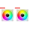 thumbnail image 1 of Ventilador para Caja PC Refrigeración 120mm 5V 3 Pines ARGB RGB Direccionable (positivo) Blanco, 1 of 2