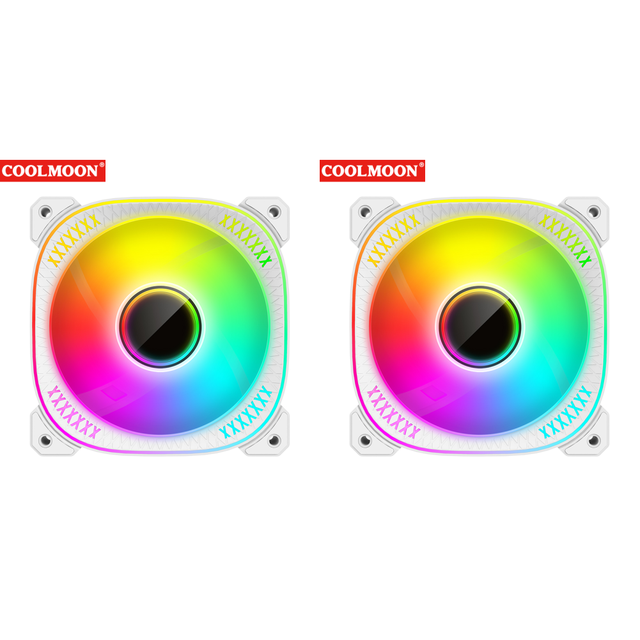 Ventilador para Caja PC Refrigeración 120mm 5V 3 Pines ARGB RGB Direccionable (positivo) Blanco