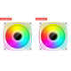 thumbnail image 1 of Ventilador para Caja PC Refrigeración 120mm 5V 3 Pines ARGB RGB Direccionable (invertido) Blanco, 1 of 2