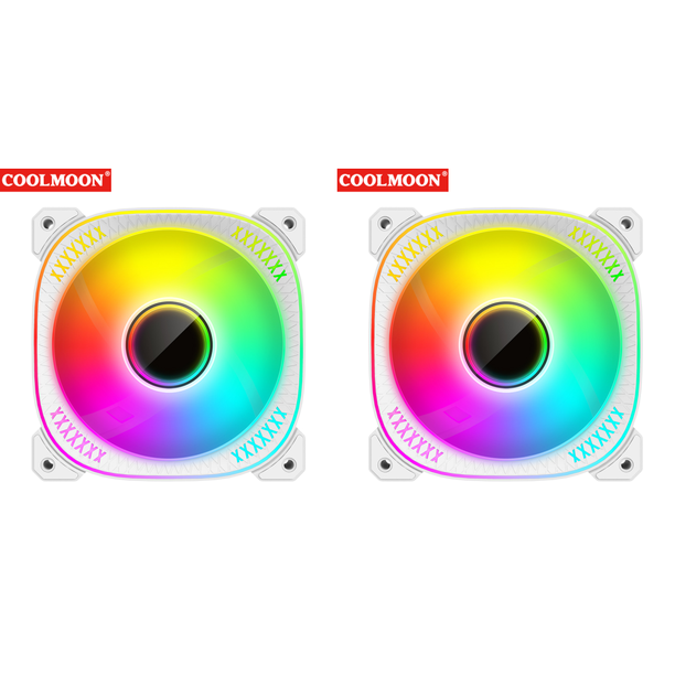 Ventilador para Caja PC Refrigeración 120mm 5V 3 Pines ARGB RGB Direccionable (invertido) Blanco