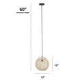 thumbnail image 4 of Lalia Home 1 Light 12" Organix Spherical Rattan Pendant, Natural, 4 of 8