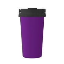 Rateoe Purple Pattern Travel Coffee Mug Tumbler with Flip Lid | Reusable Insulated Stainless Steel Cold Brew Iced Coffee Cup Thermos