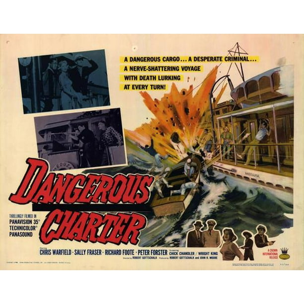 Dangerous Charter - movie POSTER (Style A) (11" x 14") (1962) - Walmart