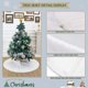 thumbnail image 4 of Falda de árbol de Navidad KEWITY 24 pulgadas piel sintética blanca, 4 of 5