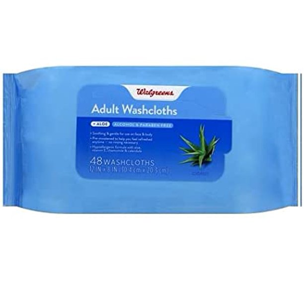 Walgreens Adult Washcloths Aloe 48 ct
