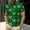 Green(New)A, variant on PNTUTB St. Patrick's Day Men's Fashion Print Collared Button Down Pullover Casual Short Sleeve Blouse