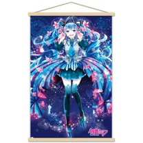 Hatsune Miku - Flowers Wall Poster with Wooden Magnetic Frame, 22.375" x 34"