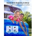thumbnail image 5 of Large Inflatable Swimming Pool with Canopy, 150” x 70” x 20” Full-Sized Inflatable Pool for Kids & Adults, Kiddie Pool with Sun Shade, Blow Up Pool for Backyard, Garden, Age 3+, Blue, 5 of 7