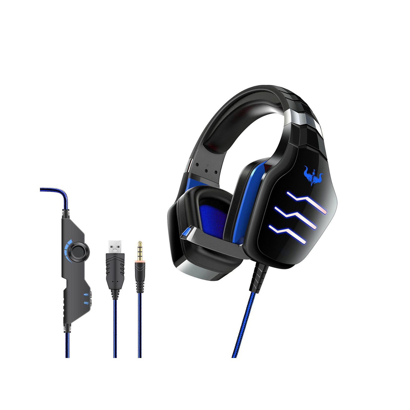 Gaming Headset USB Rotatable Microphone 