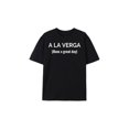 thumbnail image 1 of [100% algodón] Camiseta negra A La Verga - 5389 Divertida camiseta gráfica de manga corta para hombre Colección Top vintage negro, 1 of 6