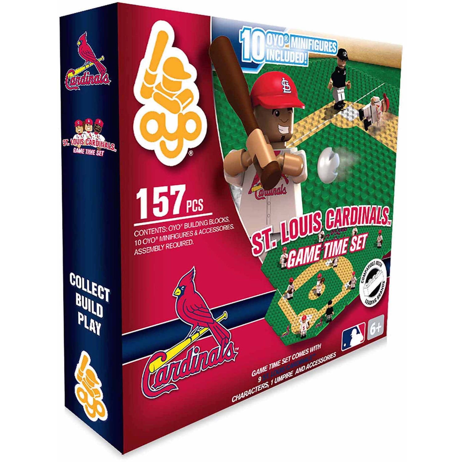 OYO Sports MLB Gametime 157Piece Building Block Set, St. Louis Cardinals