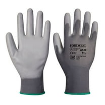 Portwest A120 Work Gloves PU Palm Dipped Abrasion and Tear Resistant Grey, X-Small