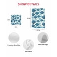thumbnail image 7 of Blue Geometric Moroccan Kitchen Dish Towels for Drying Dishes Set of 3, Abstract Art Blue Ombre Modern Waffle Weave Microfiber Hand Tea Bathroom Towels Quick Dry & Absorbent Towel 15.7x23.6, 7 of 7