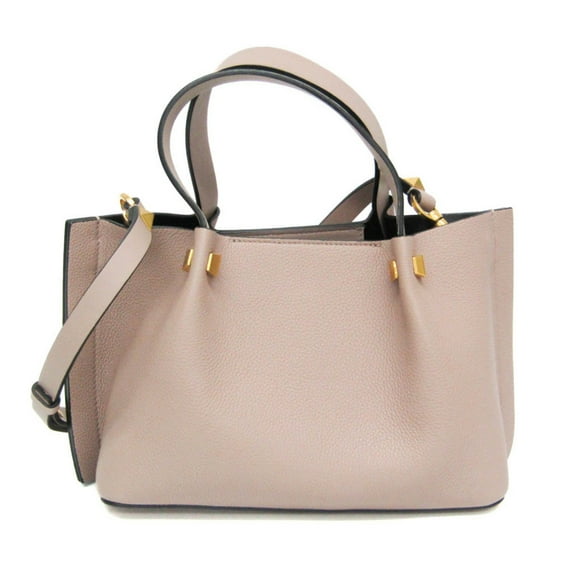 Pre-Owned Valentino Garavani V Logo Escape Small Women's Leather Handbag Dusty Pink