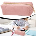 thumbnail image 4 of 2 Pcs Corduroy Pencil Pouches, Aesthetic Pencil Boxs, Zipper Pen Bags, Cute Stationery Organizer, Multipurpose Storage Pouches, Portable Pencil Bags, Soft Fabric Carry Cases, Travel Brush Pouches, 4 of 5
