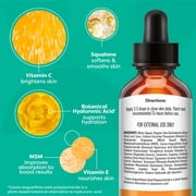 TruSkin Vitamin C Facial Serum, Anti-Aging Blend for Brighter-Looking Skin with Soothing Squalane, 1 fl oz