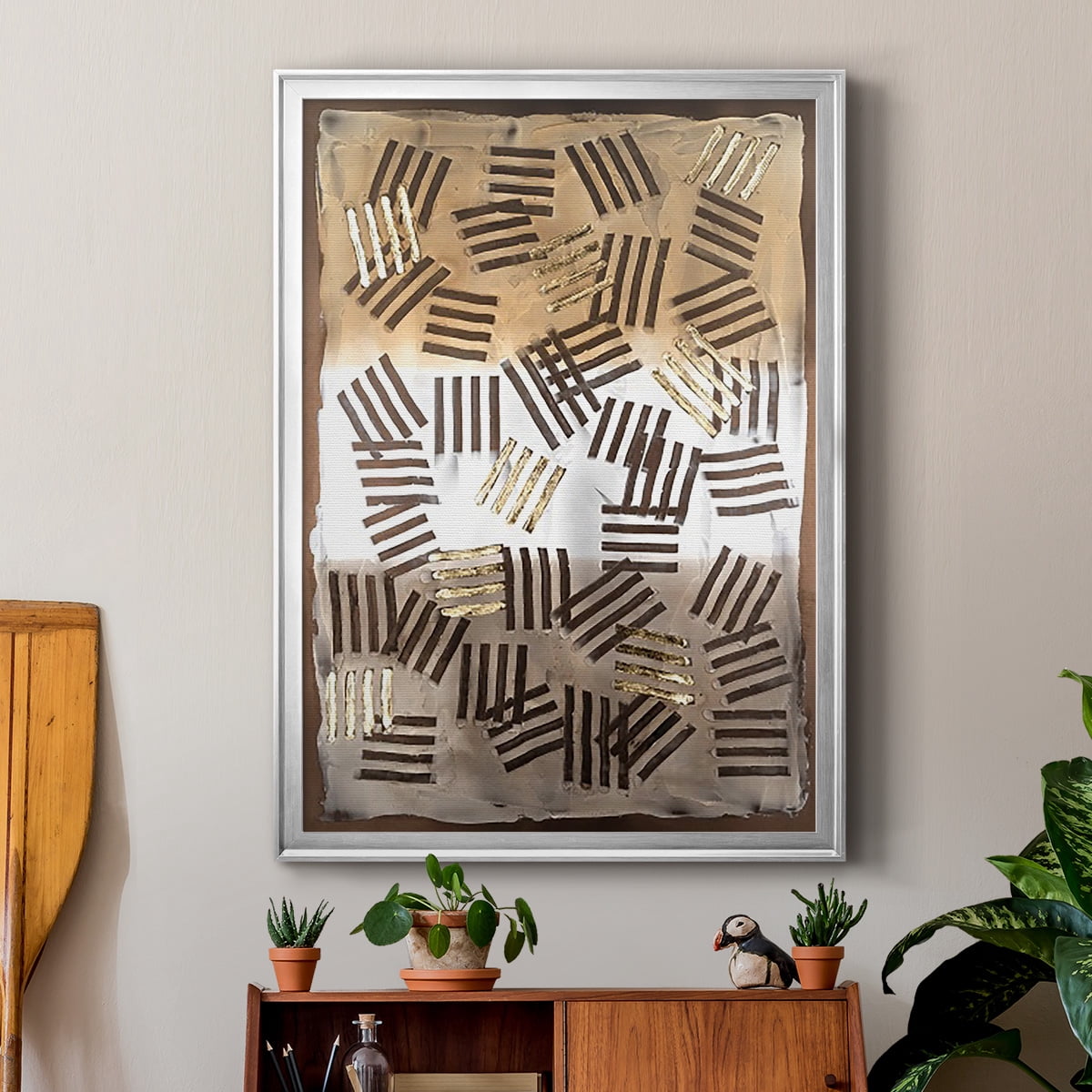 Raffia Palm I Premium Framed Print, in Gold, Black, or Silver - Ready to Hang