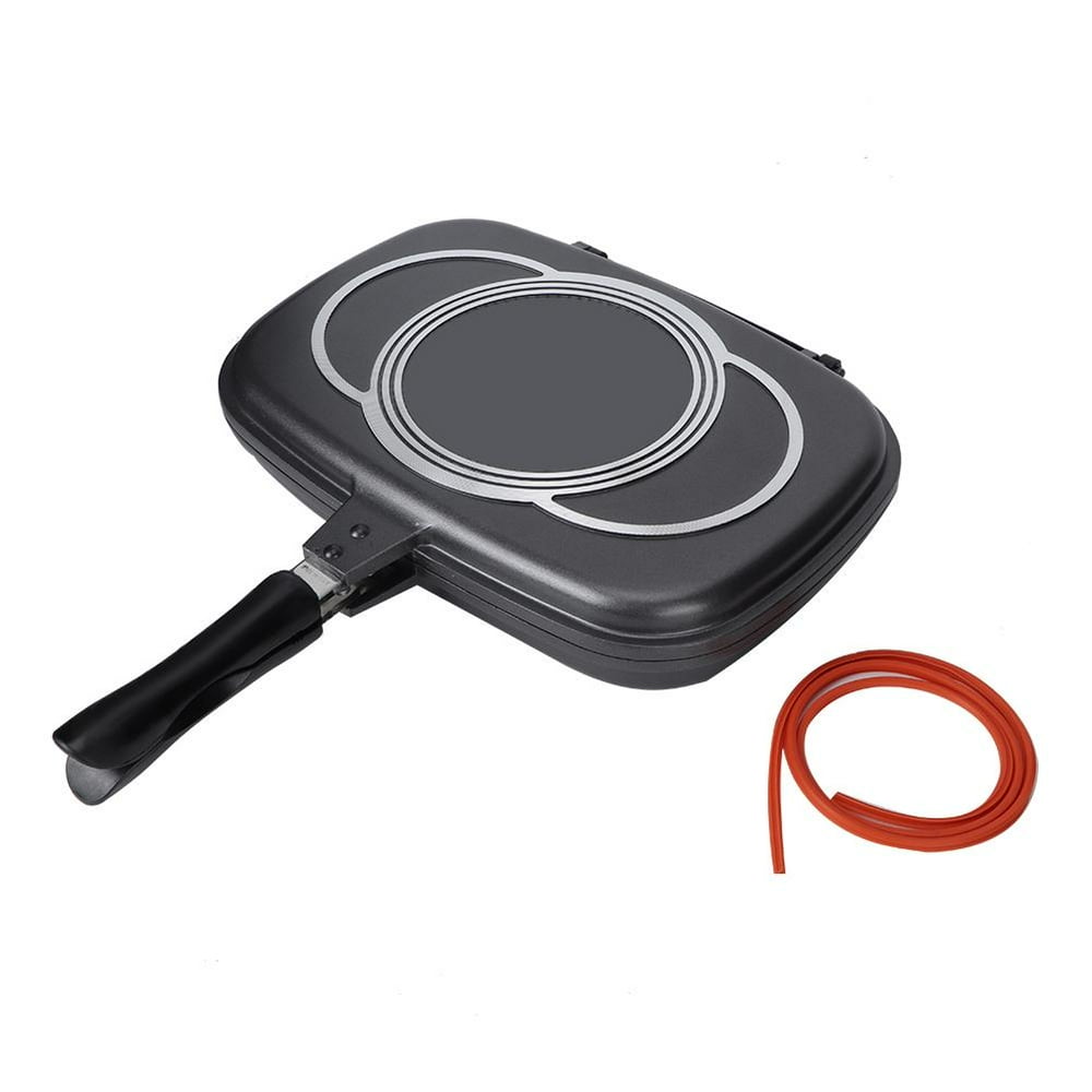 LYUMO Nonstick Frying Pan,Frying Pan Flip Doublesided Nonstick Barbecue Cooking Tool Cookware