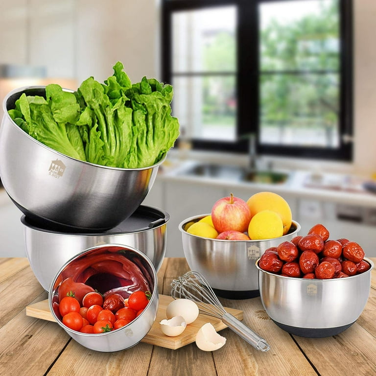 Lifease Mixing Bowls 304 Stainless Steel Nesting Bowls Sturdy