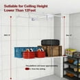 thumbnail image 4 of AENKYO Heavy-Duty 270 lbs Capacity Overhead Garage Storage Rack with Safety Lock, 3x6 ft Platform for 10-12 FT Ceilings, 4 of 10