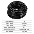 thumbnail image 5 of 20AWG Electrical Wire 8 Conductors 50FT/15.2m UL2464 Power Cable Flexible Extension Signal Signal Cable Black for LED Strips Lamps Lighting Power Supply, 5 of 7