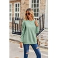 thumbnail image 3 of Zeagoo Long Sleeve Tunic Tops For Women Womans Top Fall Casual Long Shirts Crew Neck Sweatshirts Fall Outfits For Women 2025, 3 of 7
