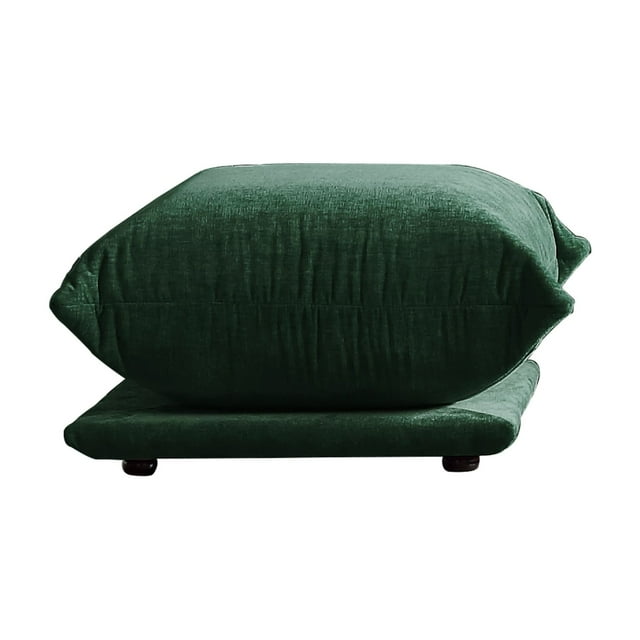 The Magic Home Canapé Sectionnel Modulaire en L en Chenille pour Plancher, Vert